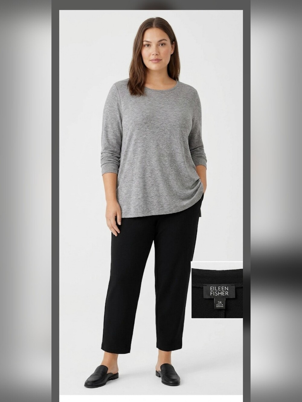 Eileen Fisher Pull On Black Pants 3X Sustainable Mature Professional #2300